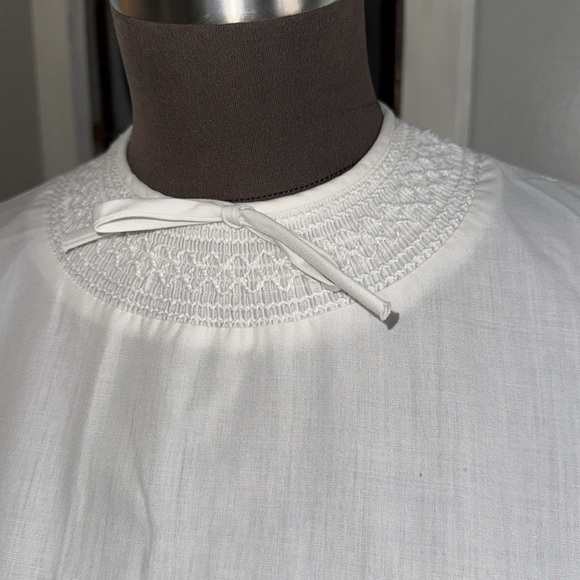 Vintage Smocked Cottegecore Cotton Blouse SZ XS - Picture 2 of 7